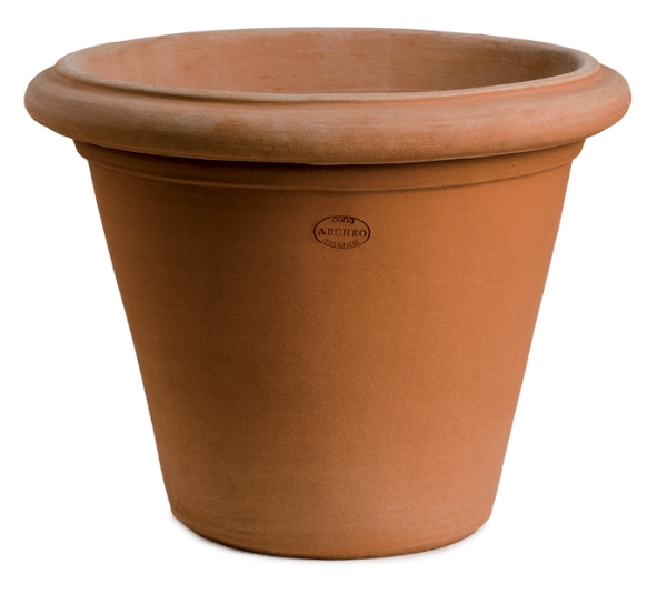 Klassischer, runder Terracottatopf aus Impruneta – schlicht, vielseitig und frostfest